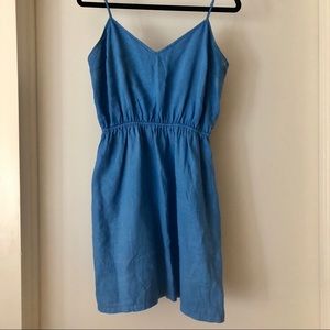 JCREW Blue Linen Summer Sundress